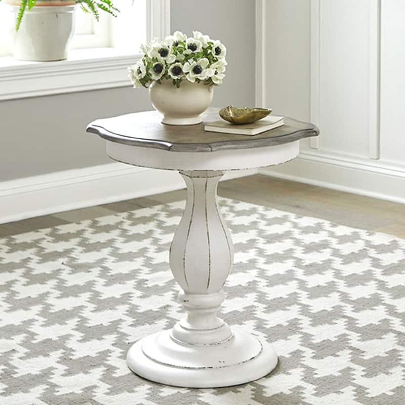 Magnolia Manor Antique White Round Accent Table - Antique White