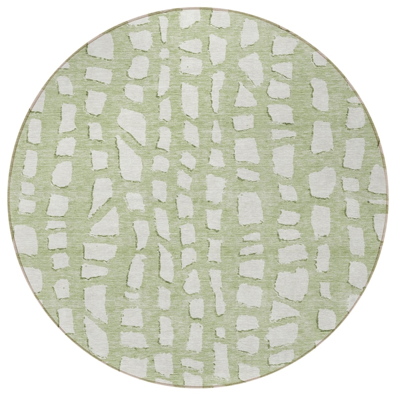 HomeRoots Abstract Transitional Rectangle Outdoor Rug
