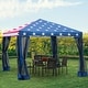 preview thumbnail 19 of 24, Outsunny 10' x 10' Pop-up Canopy Vendor Tent with Removable Mesh Walls