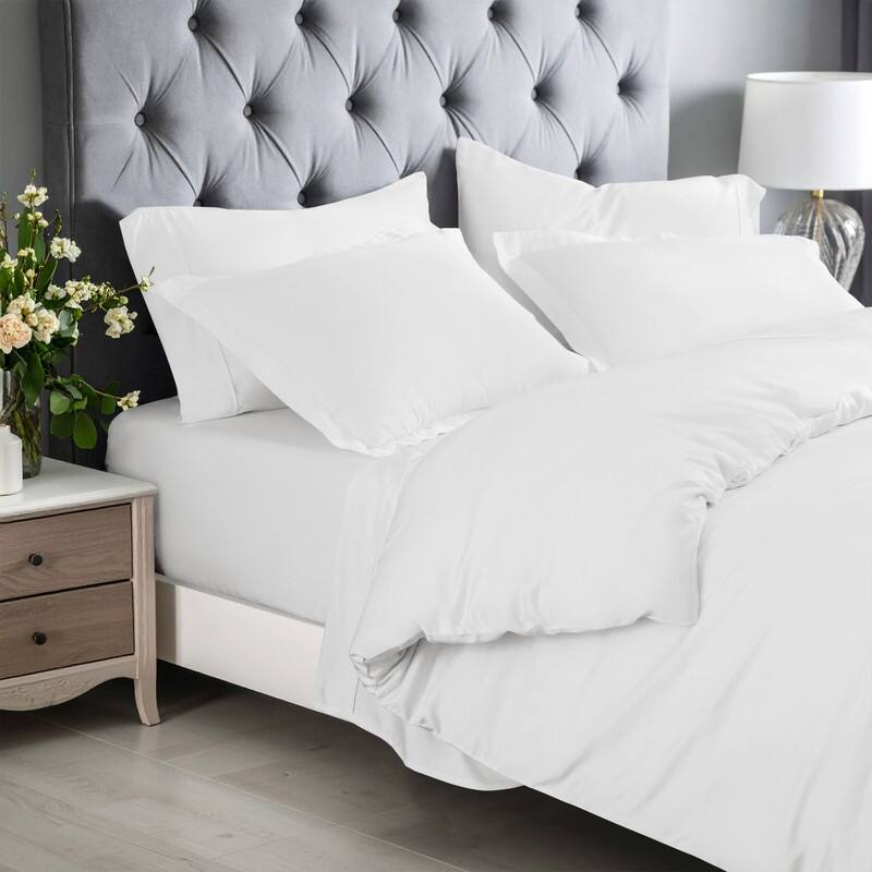 Superior 300 Thread Count Rayon From Bamboo Solid Duvet Cover Set