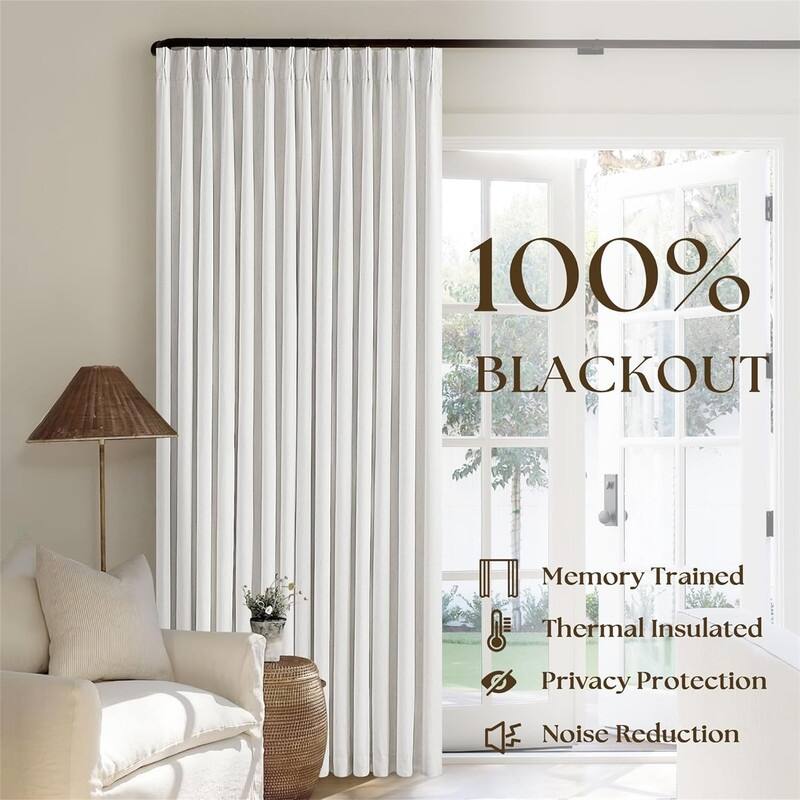 Ivory Pinch Pleat 102" Dual Layer