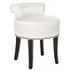 preview thumbnail 10 of 9, SAFAVIEH Georgia White Petite Glam Vanity Stool - 17.9" x 19" x 22.8"