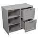 preview thumbnail 19 of 17, Low Twin Size Loft Bed with Cabinets, Shelves and Slide, Grey