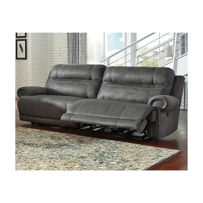 Signature Design by Ashley Austere Gray 2-Seat Reclining Sofa