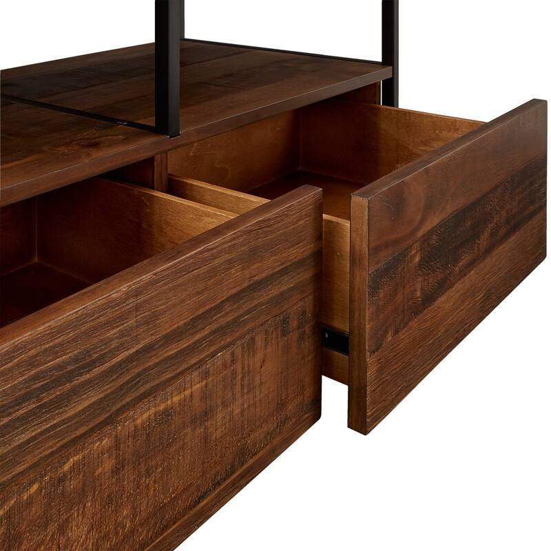 Corey Rustic Brown TV Stand Console Tables by iNSPIRE Q Modern
