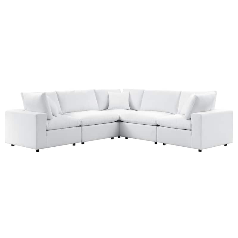 Commix 5-Piece Sunbrella® Outdoor Patio L-Shape Sectional Sofa