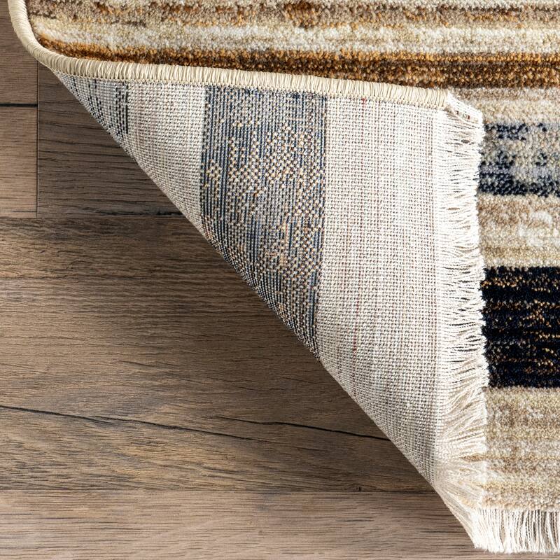 Nuloom Aline Contemporary Striped Fringe Area Rug