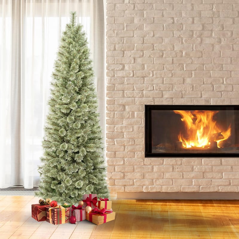 National Tree Company 7.5 ft. Artificial Arcadia Pine Slim Christmas Hinged Tree - 7.5 Foot