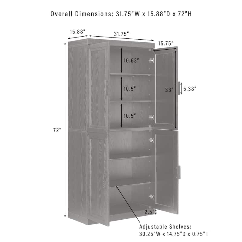 Crosley Essen Kitchen Pantry Storage Cabinet