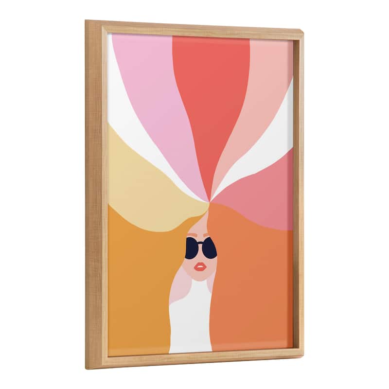 Kate and Laurel Blake Rainbow Framed Printed Glass by Dominique Vari - 18x24 - 18x24