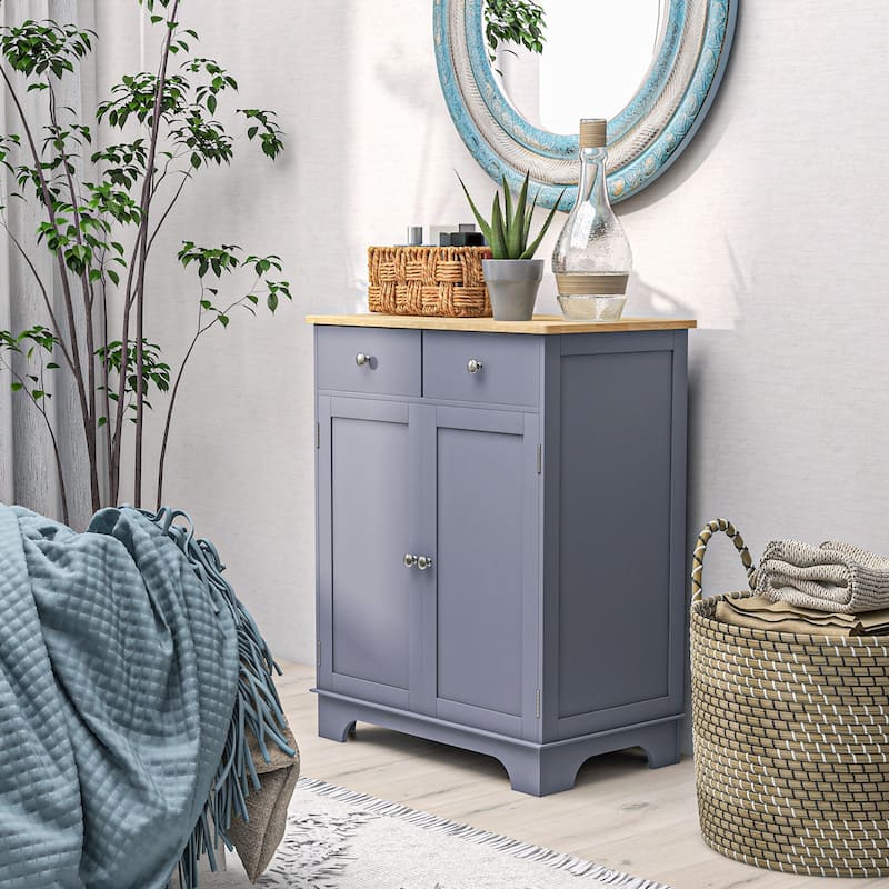 Sideboard Buffet Cabinet Double Door Kitchen Cabinet with 2 Drawers