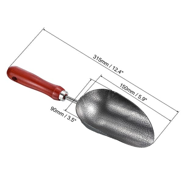 slide 3 of 5, 3Pcs 12 Inch Garden Trowel Bend-Proof Gardening Scoop Flower Beds Hand Shovel - Grey, Red Grey, Red