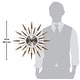 preview thumbnail 5 of 5, Satellite Starburst Mid-Century Modern Large 23 inch Wall Clock by Infinity Instruments - 23 x 2 x 23