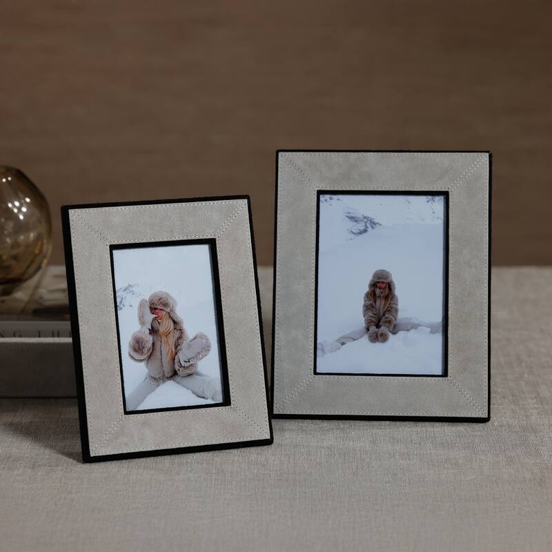 Arden Suede Leather Tabletop Photo Frame