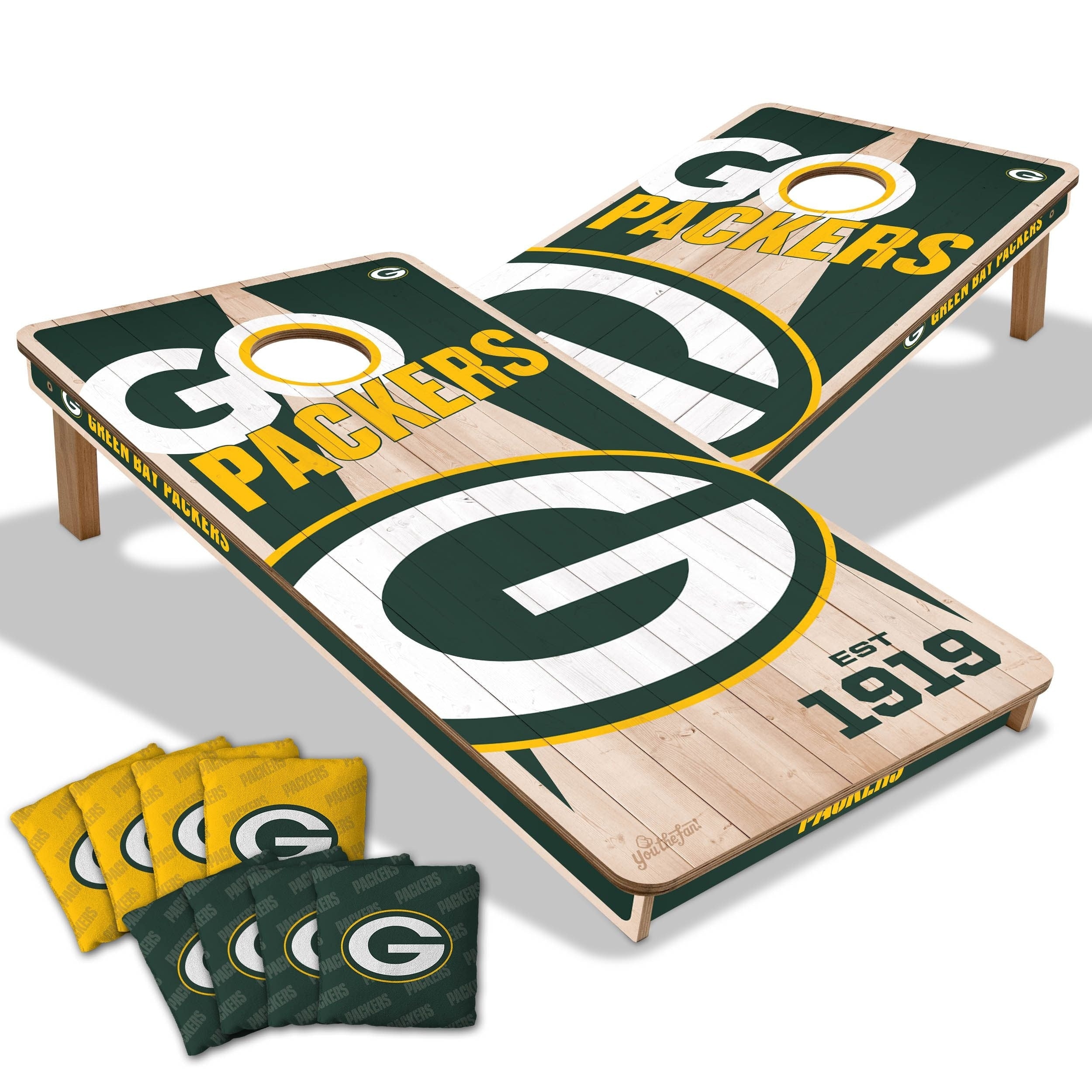 Green Bay Packers NFL 2x4 Cornhole Board Set