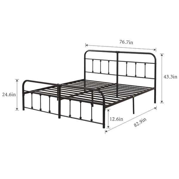 Javlergo Modern Platform Bed Frame Twin/Full/Queen/King Size Metal Bed