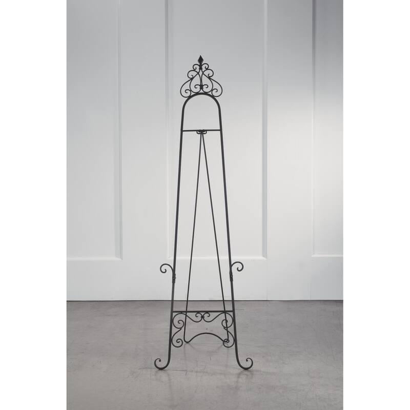53"H Parisian Black Metal Floor Easel - 53"