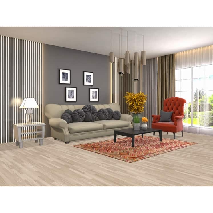 All-Over Shiraz Persian Vintage Area Rug Handmade Wool Carpet - 4'6"x 6'4"