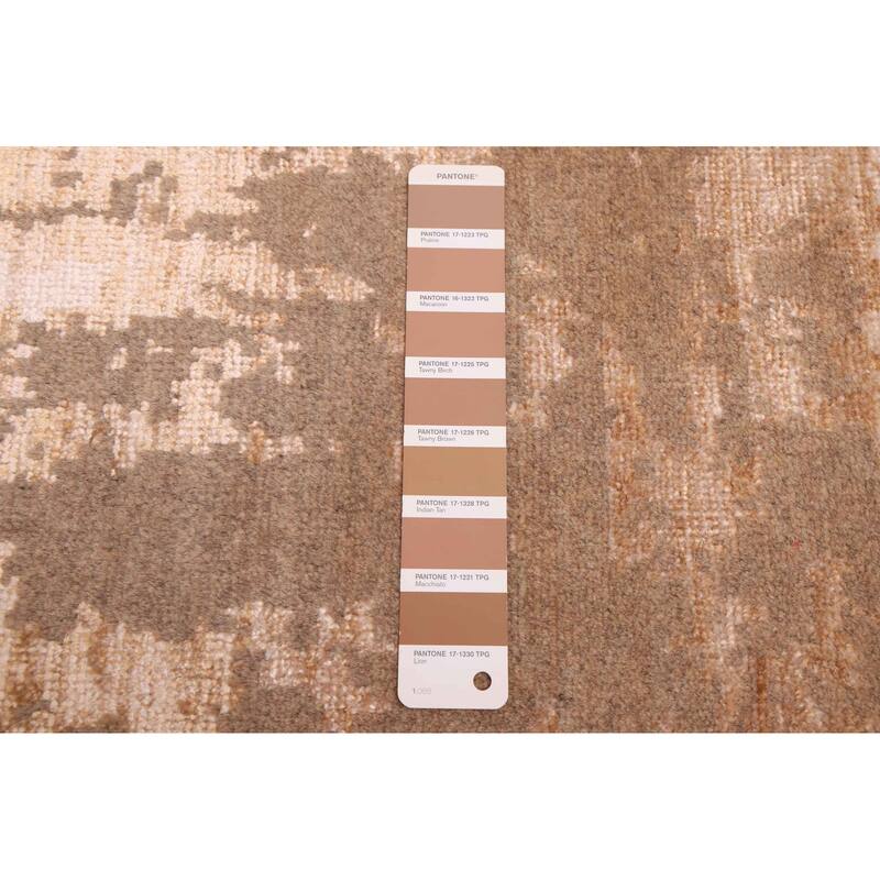 ECARPETGALLERY Hand-knotted Legacy Brown Silk, Wool Rug - 2'7 x 12'0