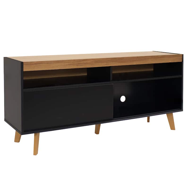 Sunnydaze Mid-Century Modern TV Stand Console for 58" TV with Cabinet