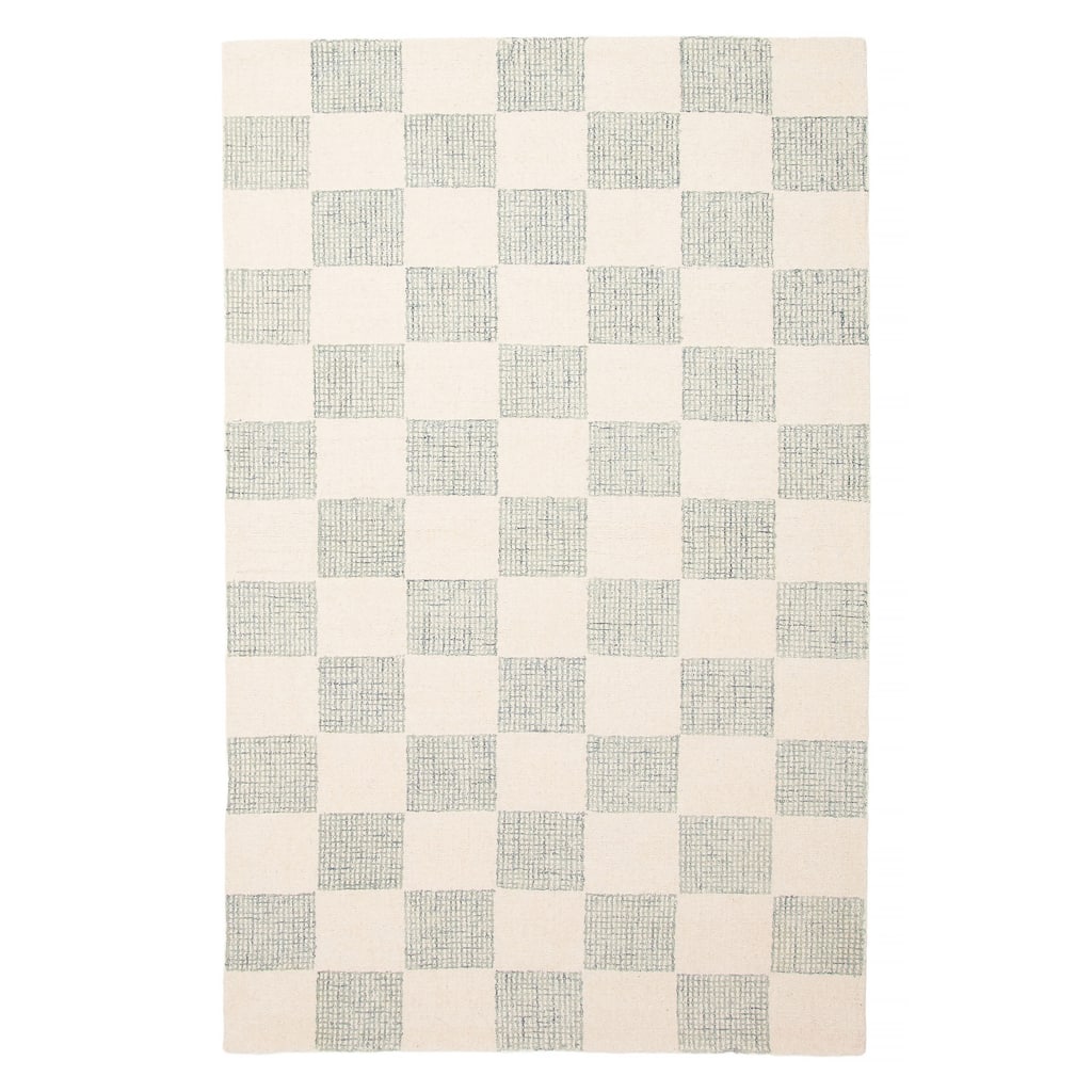 ECARPETGALLERY Hand Tufted Timeless Cream Wool Rug - 5'0 x 7'10
