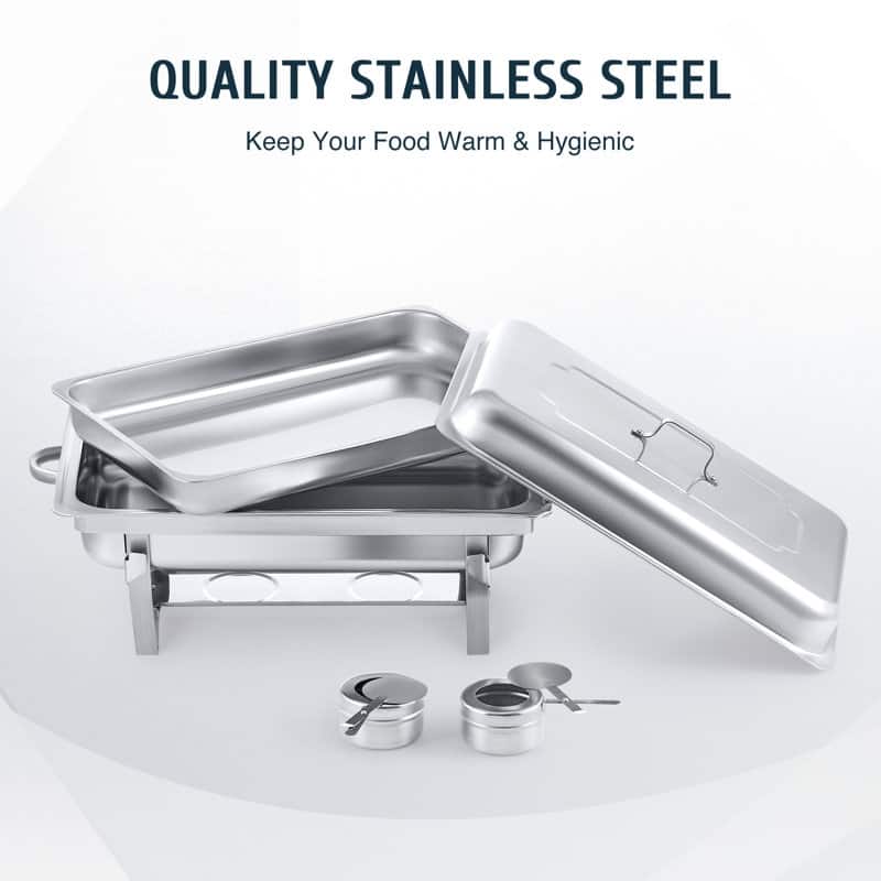 2 Packs Stainless Steel 8 Quarts Rectangle Chafing Dish On Sale Bed Bath & Beyond 39578934