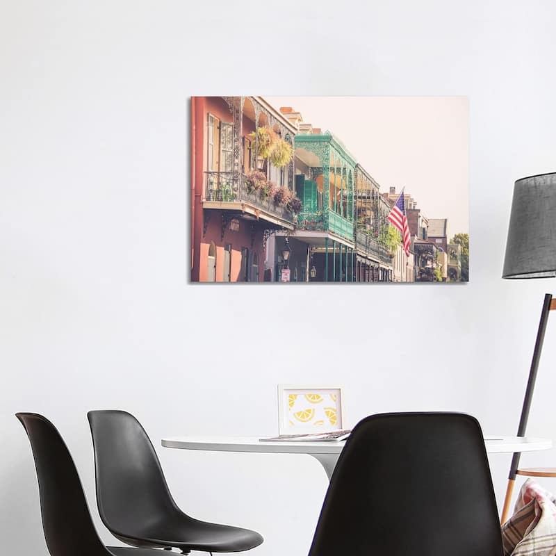 iCanvas "Colorful New Orleans French Quarter Balconies" by Ann Hudec Canvas Print - 26x40x1.5