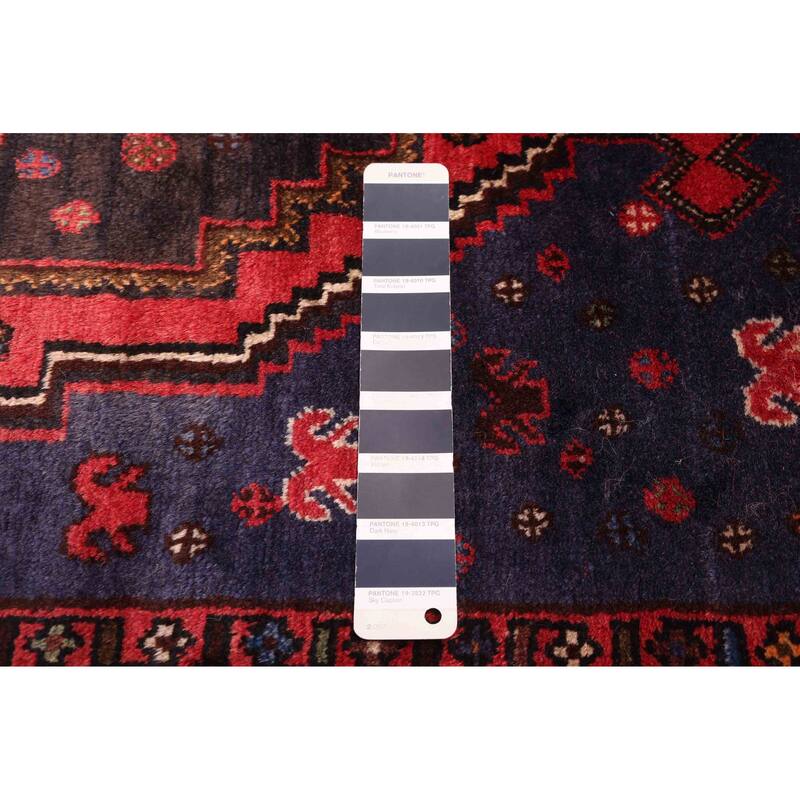 ECARPETGALLERY Hand-knotted Melis Dark Navy Wool Rug - 5'3 x 7'2