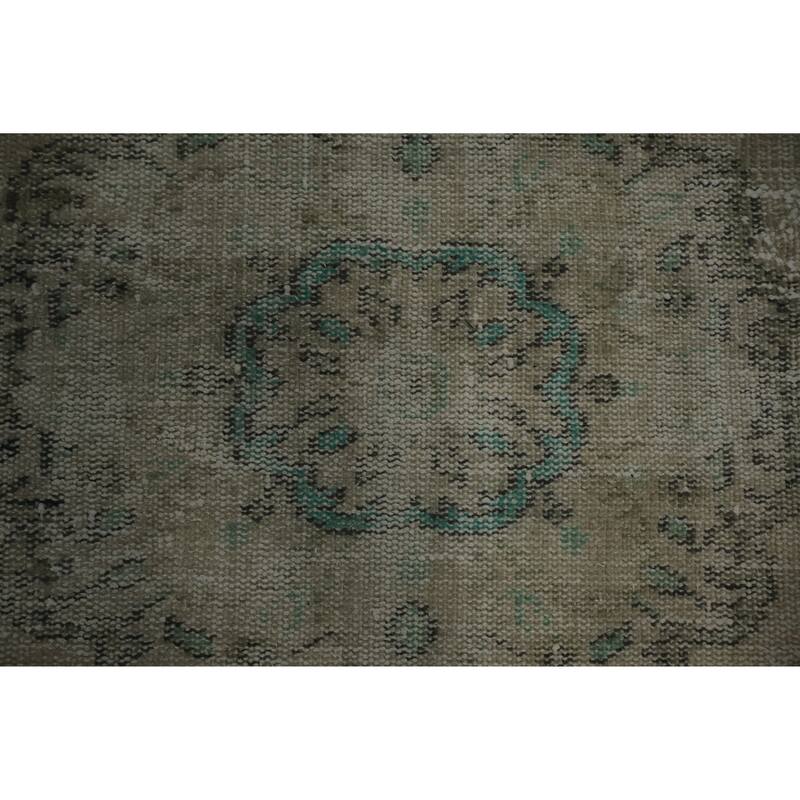 Hand Knotted Oriental 100% Wool Carpet Transitional Floral Beige & Ivories Anatolian Area Rug - 9' 4'' X 5' 10''
