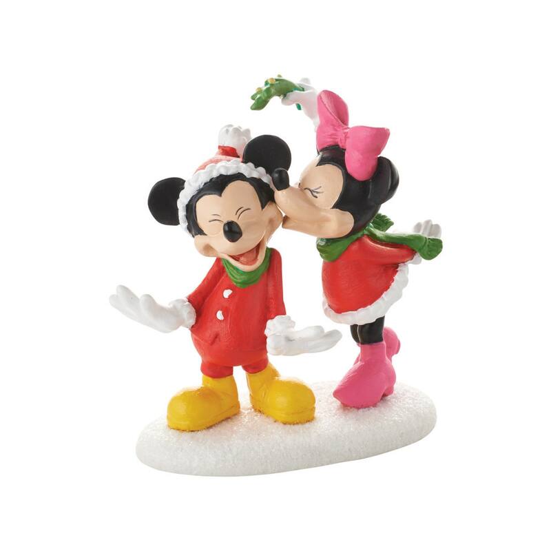 department 56 mickeys christmas kiss tabletop piece #4053053