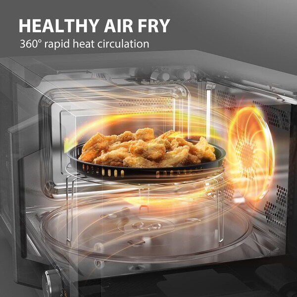 7-in-1 Countertop Microwave Oven Air Fryer Combo, Inverter