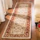SAFAVIEH Anatolia Angeline Traditional Oriental Hand-spun Wool Rug - 2'3" x 12' Runner - Ivory/Red