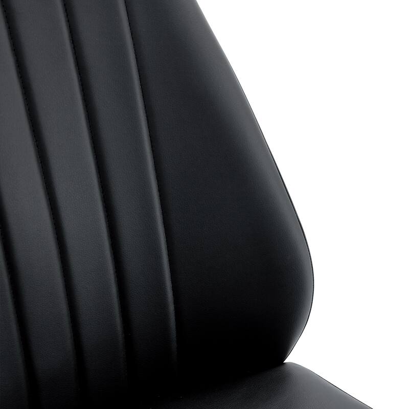 Roomfitters PU Dining Chairs with Extended Backrest and Silver Metal Legs, Modern Upholstered Set of 8