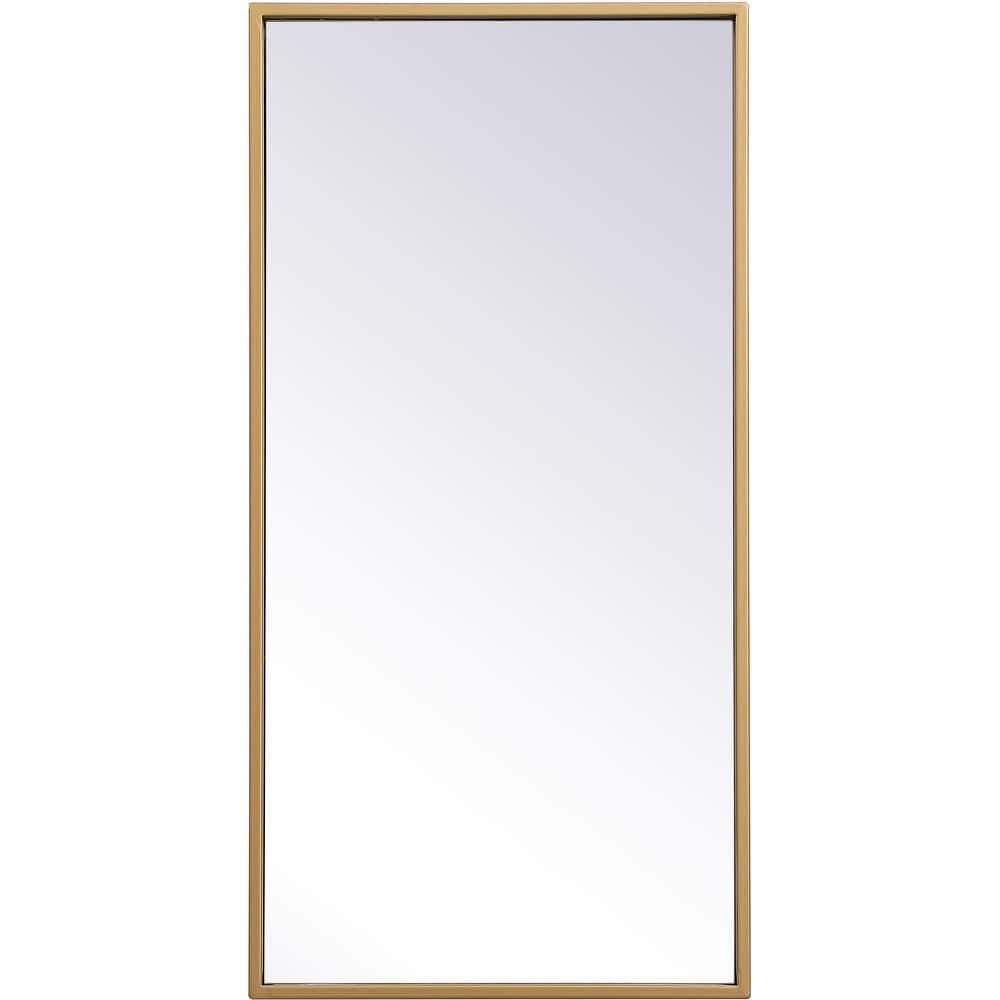 Elegant Lighting Eternity 28" x 14" Rectangular Beveled Metal Framed