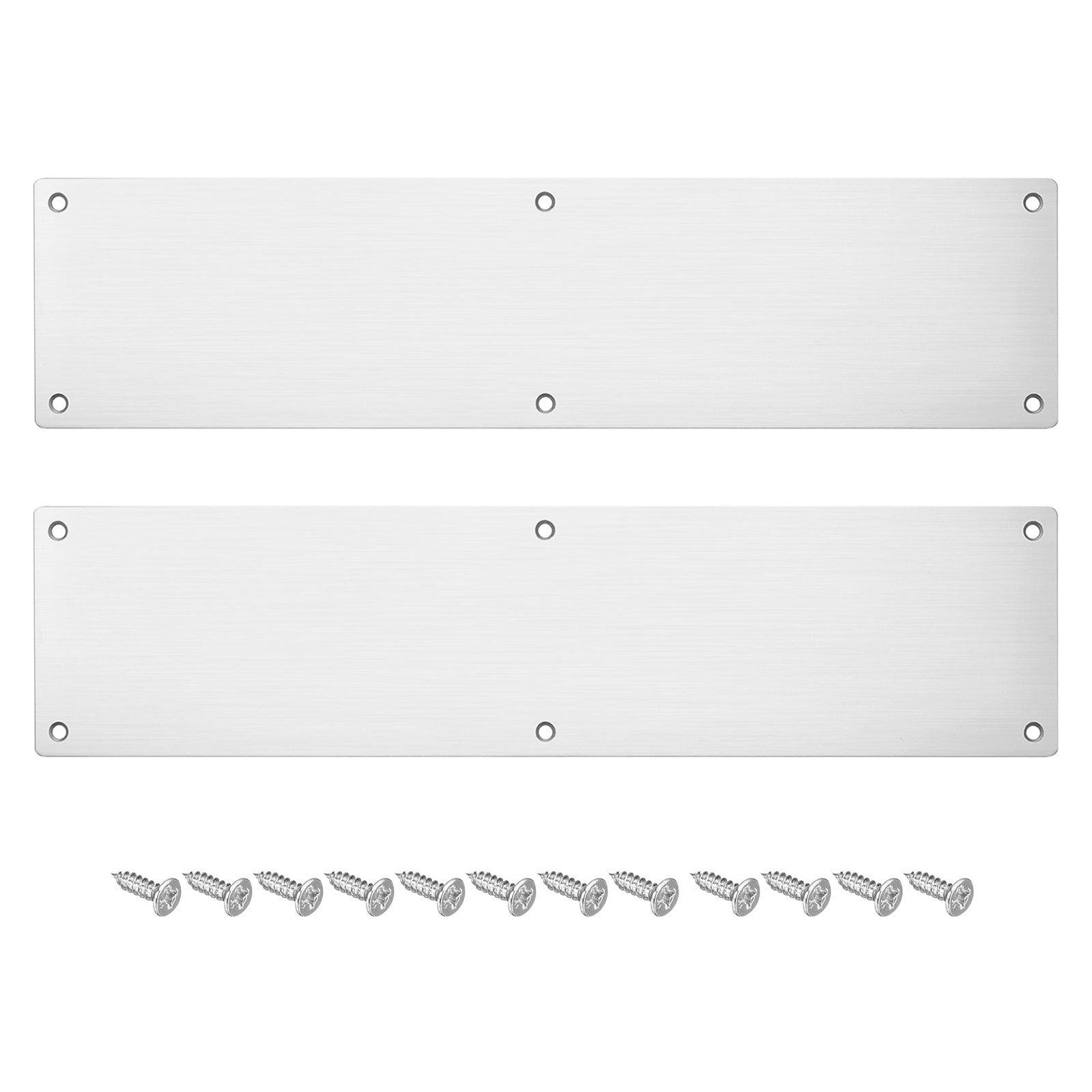 Silver door shop kick plate
