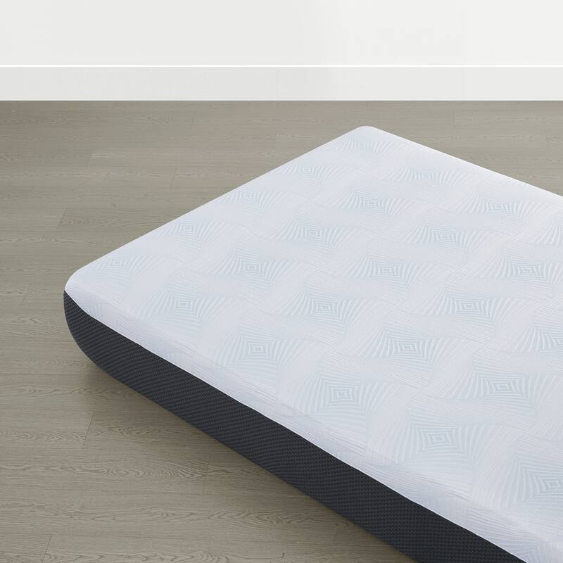 Spruce & Spring Modern All-in-One Queen Upholstered Bed, No-Assembly Foam Bed for Small Spaces