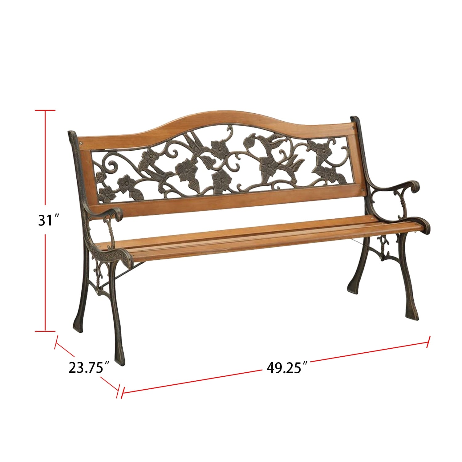 Cast iron and online wood bench