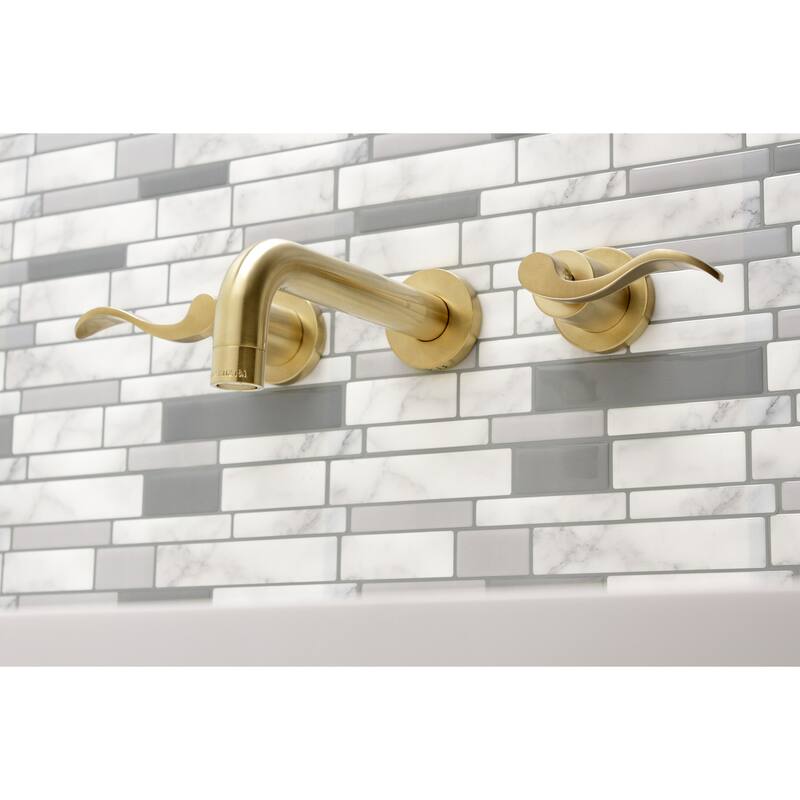 NuWave Two-Handle Wall Mount Bathroom Faucet