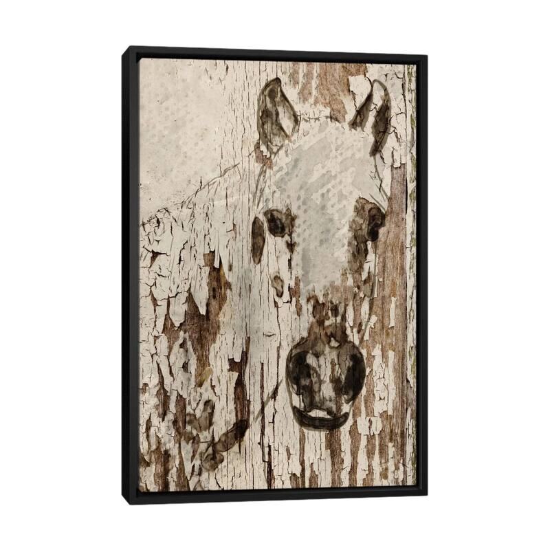 iCanvas "Champagne Horse" by Irena Orlov Framed Canvas Print - Black - 48x32
