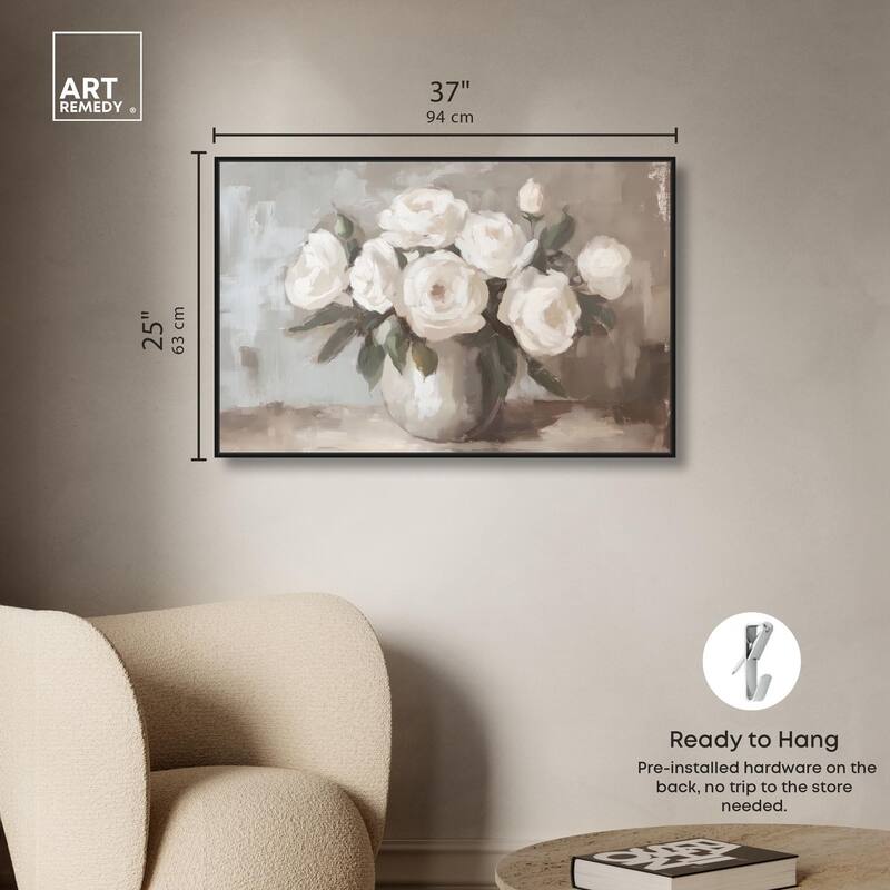 Creamy Cascade Cluster II Canvas by Art Remedy