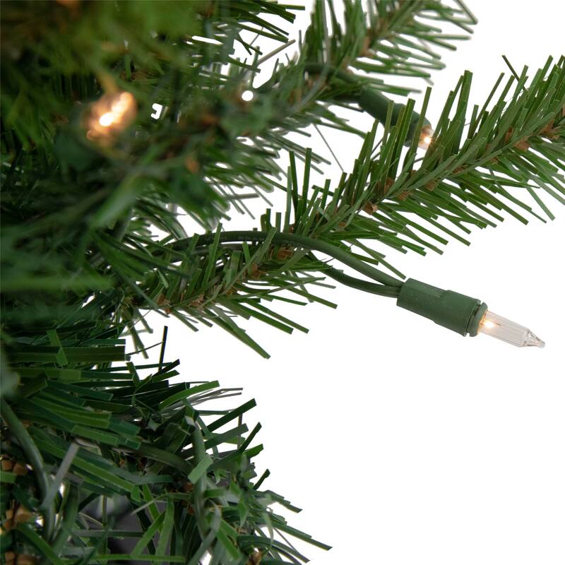 2' Pre-Lit Medium Aspen Pine Artificial Christmas Tree Clear Lights