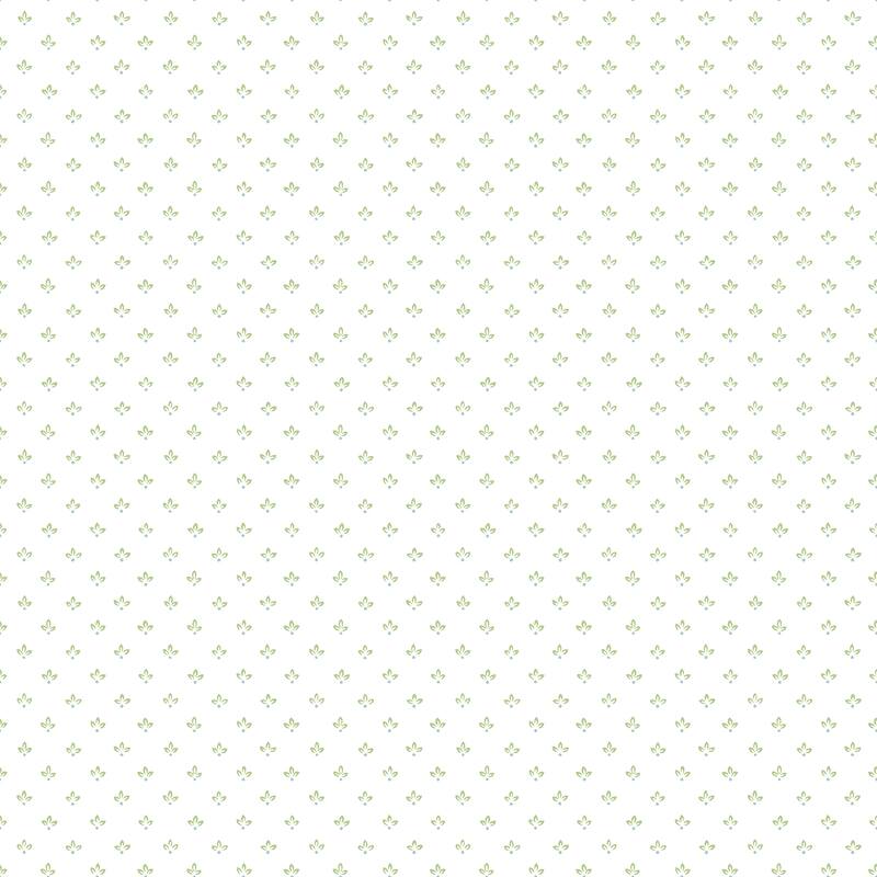 Galerie Wallcoverings Just Kitchens Tri Leaf Motif Vinyl on Non-woven Matte Wallpaper Roll - 33 feet x 21 inches - Green