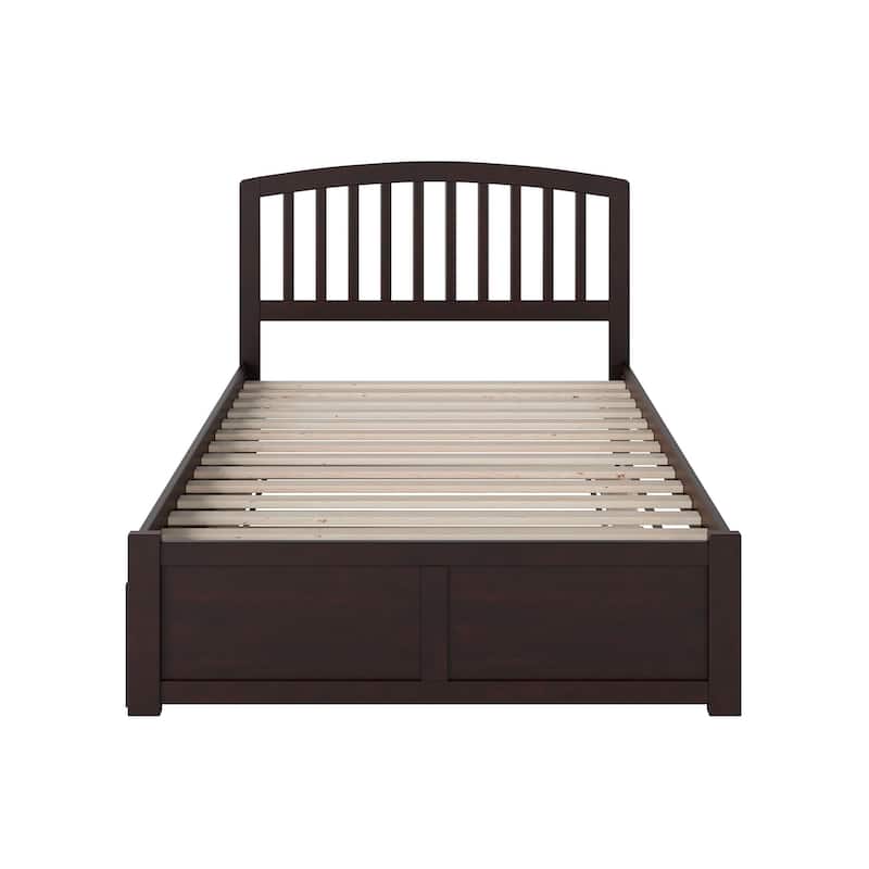Richmond Full Solid Wood Platform Bed with Footboard & Full Trundle
