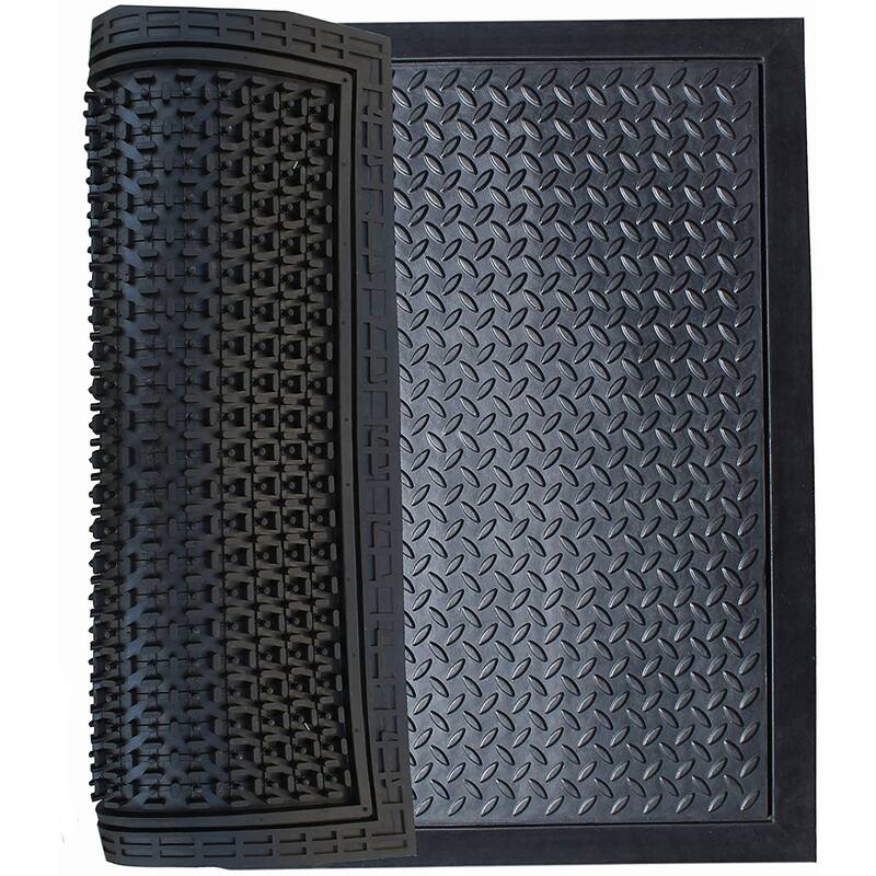 Glossy bubbles top anti-fatigue 100% Rubber Cushion mat