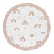 preview thumbnail 1 of 2, Boho Rainbow Girl Baby Tummy Time Playmat - Blush Pink Dusty Rose Gold Yellow Mauve Taupe Beige Tan Bohemian Stars Sun Celestial