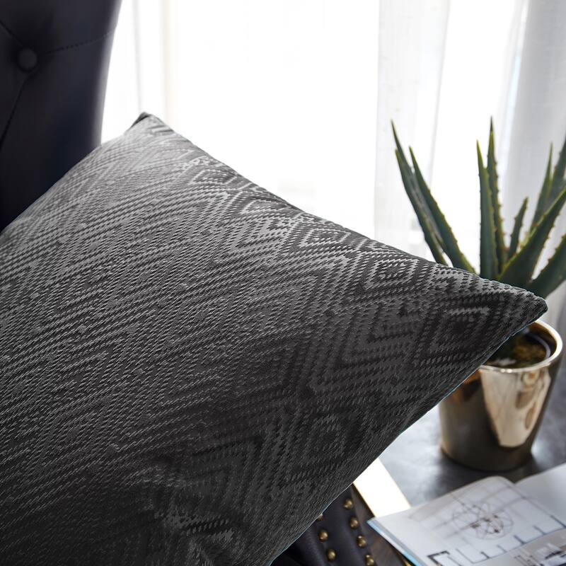 Tonopah Ikat Velvet Throw Pillow Cover Set, NO INSERT