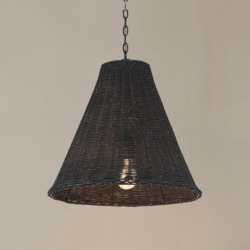 Rattan Taper Pendant Light