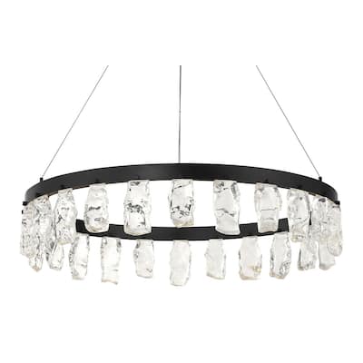 Kovacs P1497-L Artic Glacier 33" Wide LED Crystal Ring Chandelier