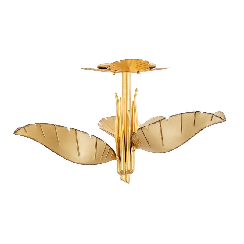 Varaluz Banana Leaf 3-Light Semi-Flush Wall Sconce
