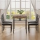 preview thumbnail 66 of 69, VECELO Modern 3/5-piece Dining Set Tempered Glass Top and Wood Top, Steel Dining Table and Chair Set of 2/4